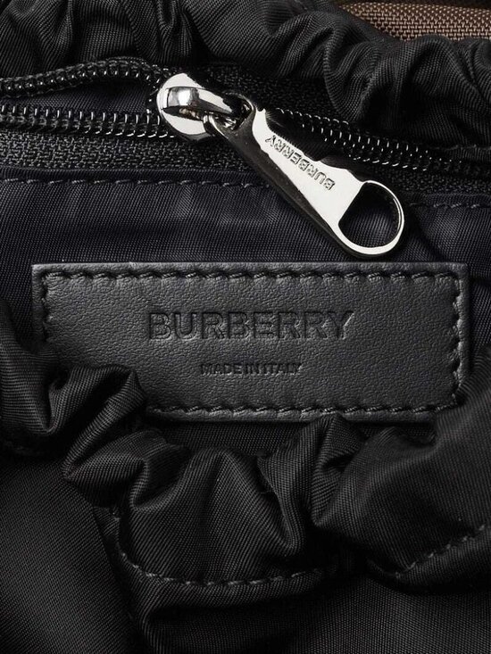 Burberry Brown/Black Nylon Leo Belt Pouch Crossbody Bag